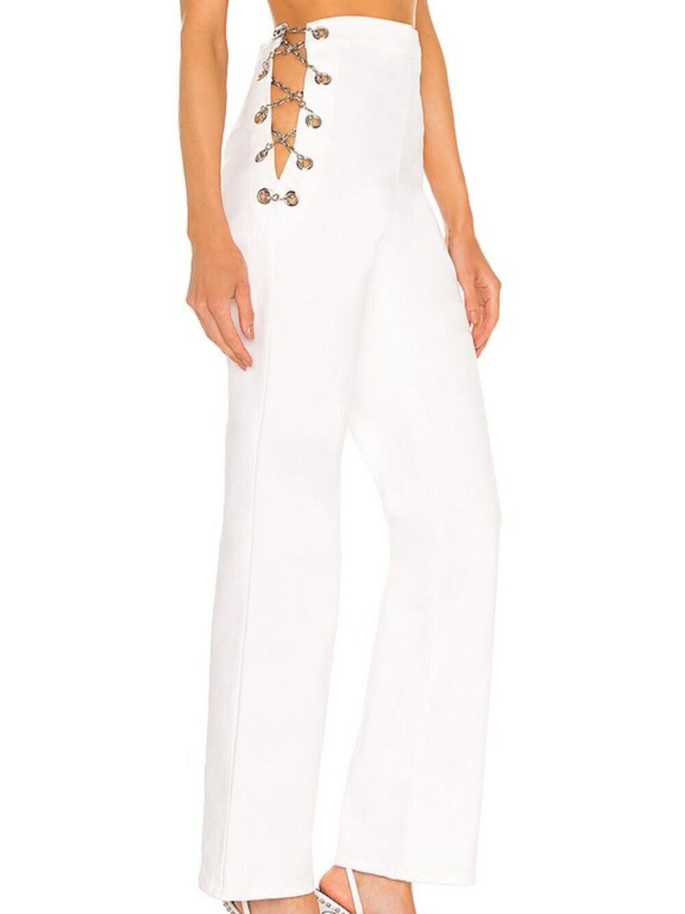 EB Denim White Chain Pants - Brand New